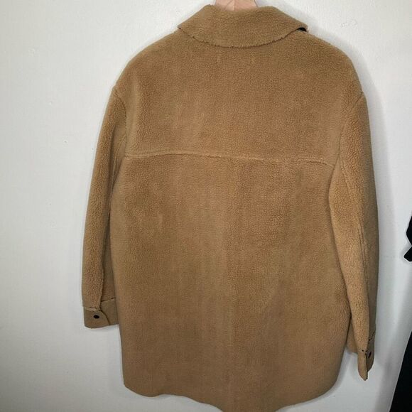 Zara Faux Shearling Teddy Double Faced Overshirt Jacket - Picture 3 of 8